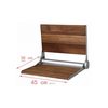 Anzzi 17 inL, Natural Teak Wood, Shower Seat, Polished Chrome AC-AZ8208